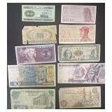 LOT OF (10) FOREIGN NOTES