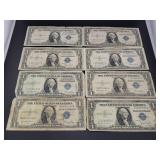 (8) 1935 $1 DOLLAR SILVER CERTIFICATES