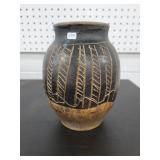 CHARLES COUNTS HAND MADE POTTERY VESSEL -SIGNED -