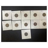 LOT LF (11) ASSORTED INDIAN PENNIES
