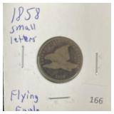 1858 (SMALL LETTER) FLYING EAGLE CENT
