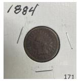 1884 INDIAN CENT