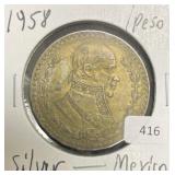 1958 MEXICO SILVER PESO