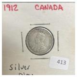1912 CANADA SILVER DIME
