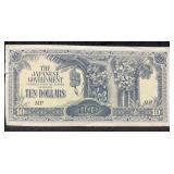 WWII JAPAN INVASION $10 DOLLAR NOTE