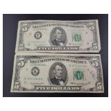 (2) SERIES 1969 $5 FEDERAL RESERVE NOTES
