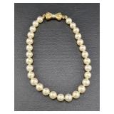 7.75 INCH CULTURED SALTWATER PEARL BRACELET WITH