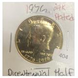 1976 (24K PLATED) KENNEDY HALF DOLLAR