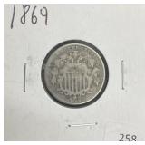 1869 SHIELD NICKEL