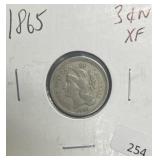 1865 THREE CENT NICKEL