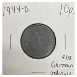1944-D GERMAN 3RD REICH 10 PFENNIG
