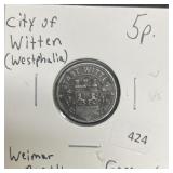 CITY OF WITTEN (WESTPHALIA, WEIMAR REPUBLIC,