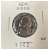 1962 PROOF JEFFERSON NICKEL