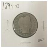 1894-O BARBER QUARTER