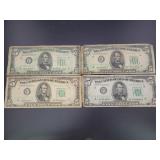 (4) SERIES 1950 $5 FEDERAL RESERVE NOTES