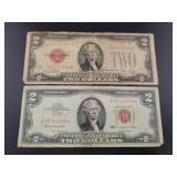 SERIES 1928-G AND SERIES 1963 RED SEAL $2 BILLS