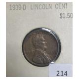 1939-D LINCOLN CENT