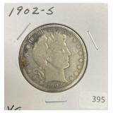 1902-S BARBER HALF DOLLAR