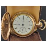 ELGIN 7 JEWELL POCKET WATCH W/FAHYS MONTAUK CASE