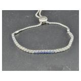LE VIAN 14K WHITE GOLD AND SAPPHIRE SLIDE BRACELET