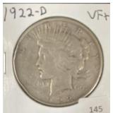 1922-D PEACE DOLLAR