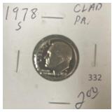 1978-S PROOF ROOSEVELT DIME