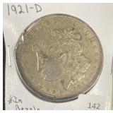 1921-D (IN BEZZLE) MORGAN DOLLAR