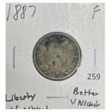 1887 LIBERTY V NICKEL