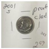 2001-S PROOF ROOSEVELT DIME