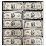 LOT OF (10) RED SEAL 1928 $2