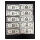 LOT OF (10) CONSECUTIVE SERIAL #