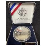 1991 USO PROOF SILVER DOLLAR W/OGP