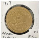1967 NEBRASKA CENTENNIAL MEDAL