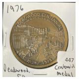 1976 DEADWOOD, SD CENTENNIAL MEDAL