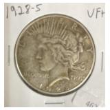 1928-S VF+ PEACE DOLLAR