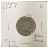 1857 FLYING EAGLE CENT