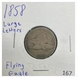 1858 (LARGE LETTER) FLYING EAGLE CENT
