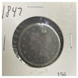 1847 LARGE CENT