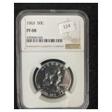 1963 PROOF FRANKLIN (NGC PF68)