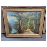 RON WILLIAMS ORIGINAL OIL PAINTING - COUNTRY LANE-