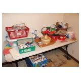 SEWING PATTERNS, THREAD, GLUE GUN, SCISSORS, ETC. SEWING PATTERNS, THREAD, GLUE GUN, SCISSORS, ETC.