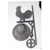 CAST IRON CHICKEN BELL - NEEDS REPAIR CAST IRON CHICKEN BELL - NEEDS REPAIR