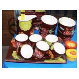 32 PC SET OF LAURIE GATES DINNERWARE - 32 PC SET OF LAURIE GATES DINNERWARE -