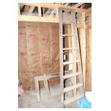 8 FT. WOODEN LADDER AND SAW HORSES 8 FT. WOODEN LADDER AND SAW HORSES