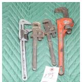 4 PIPE WRENCHES 4 PIPE WRENCHES