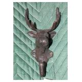 MOOSE CAST IRON COAT HOOK MOOSE CAST IRON COAT HOOK
