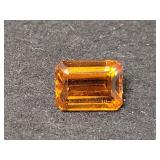 15.57 CT REDDISH ORANGE CITRINE - EMERALD CUT 15.57 CT REDDISH ORANGE CITRINE - EMERALD CUT