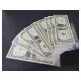 (10) SERIES 1957 & 1957-B $1 SILVER CERTIFICATES (10) SERIES 1957 & 1957-B $1 SILVER CERTIFICATES