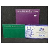 (3) MINT PROOF SETS: 1990, 1994, 2000 (3) MINT PROOF SETS: 1990, 1994, 2000