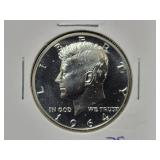 1964 ACCENTED HAIR KENNEDY PROOF HALF DOLLAR 1964 ACCENTED HAIR KENNEDY PROOF HALF DOLLAR